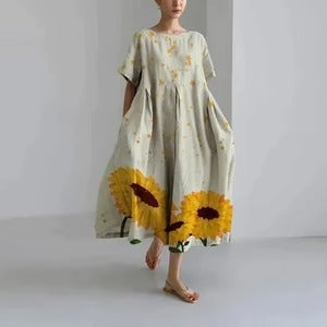 Dress with flora print