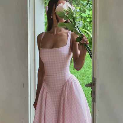 Square Neck Midi Dress