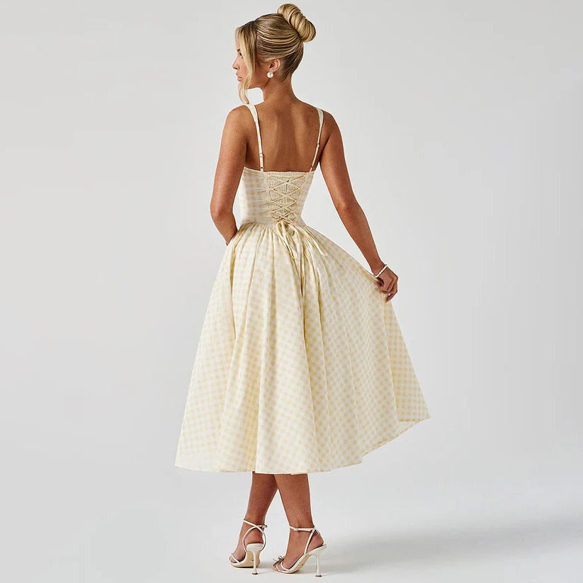 Square Neck Midi Dress