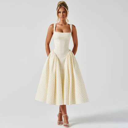 Square Neck Midi Dress