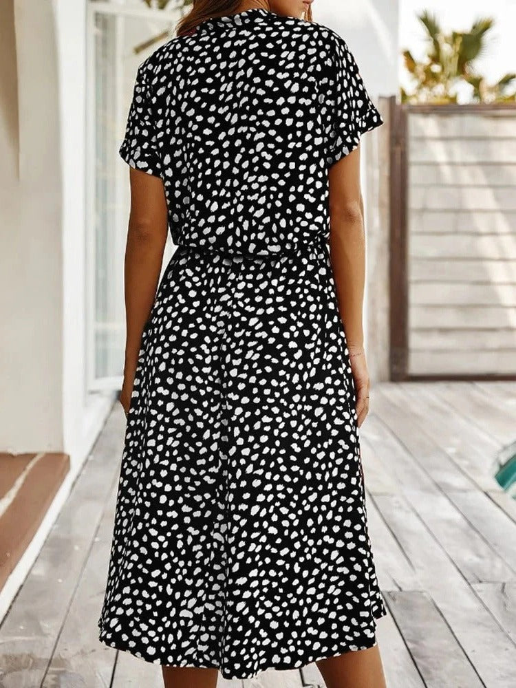 Midi Dress with Short Sleeves