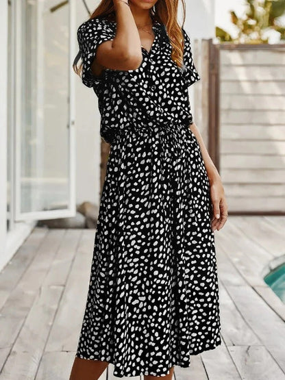 Midi Dress with Short Sleeves