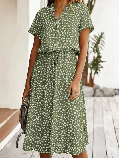 Midi Dress with Short Sleeves