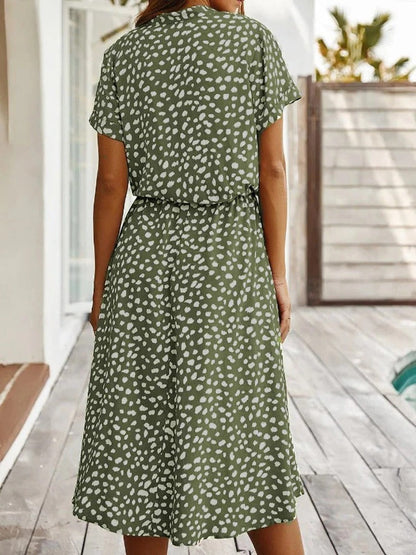 Midi Dress with Short Sleeves