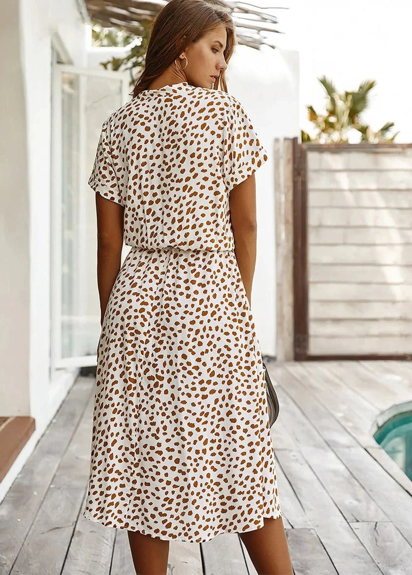 Midi Dress with Short Sleeves