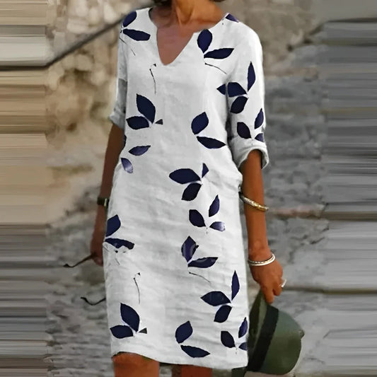 A-Line Dress with V-Neck