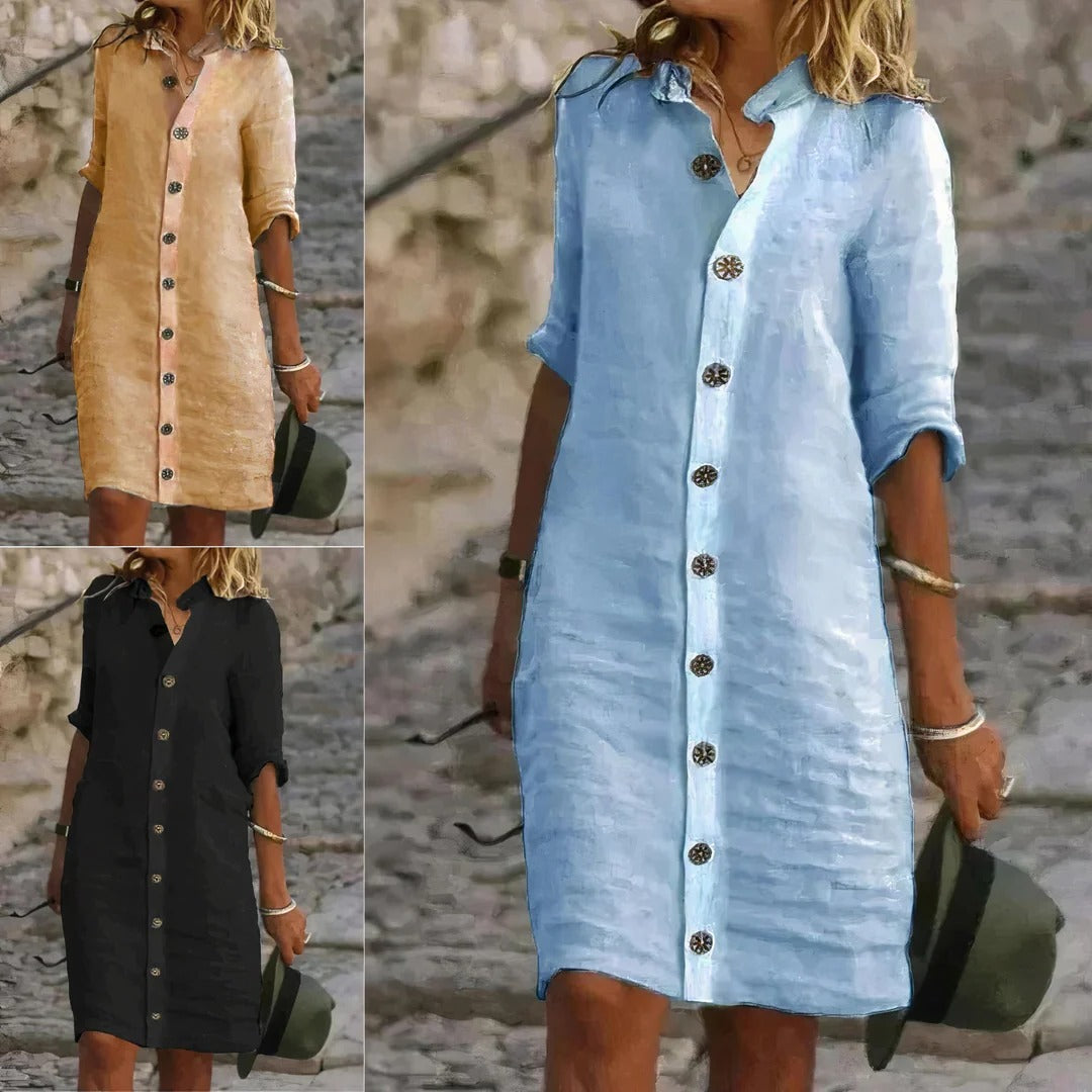 Button Front Shirt Dress