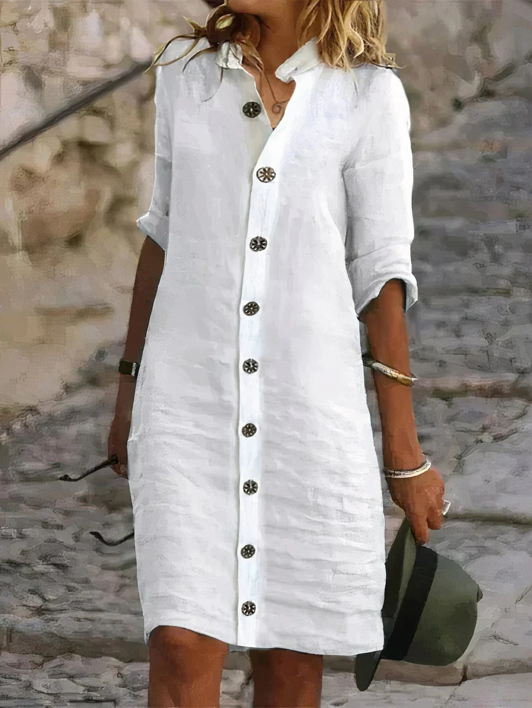 Button Front Shirt Dress