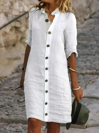 Button Front Shirt Dress