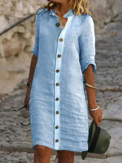 Button Front Shirt Dress