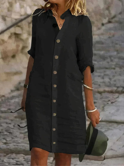 Button Front Shirt Dress