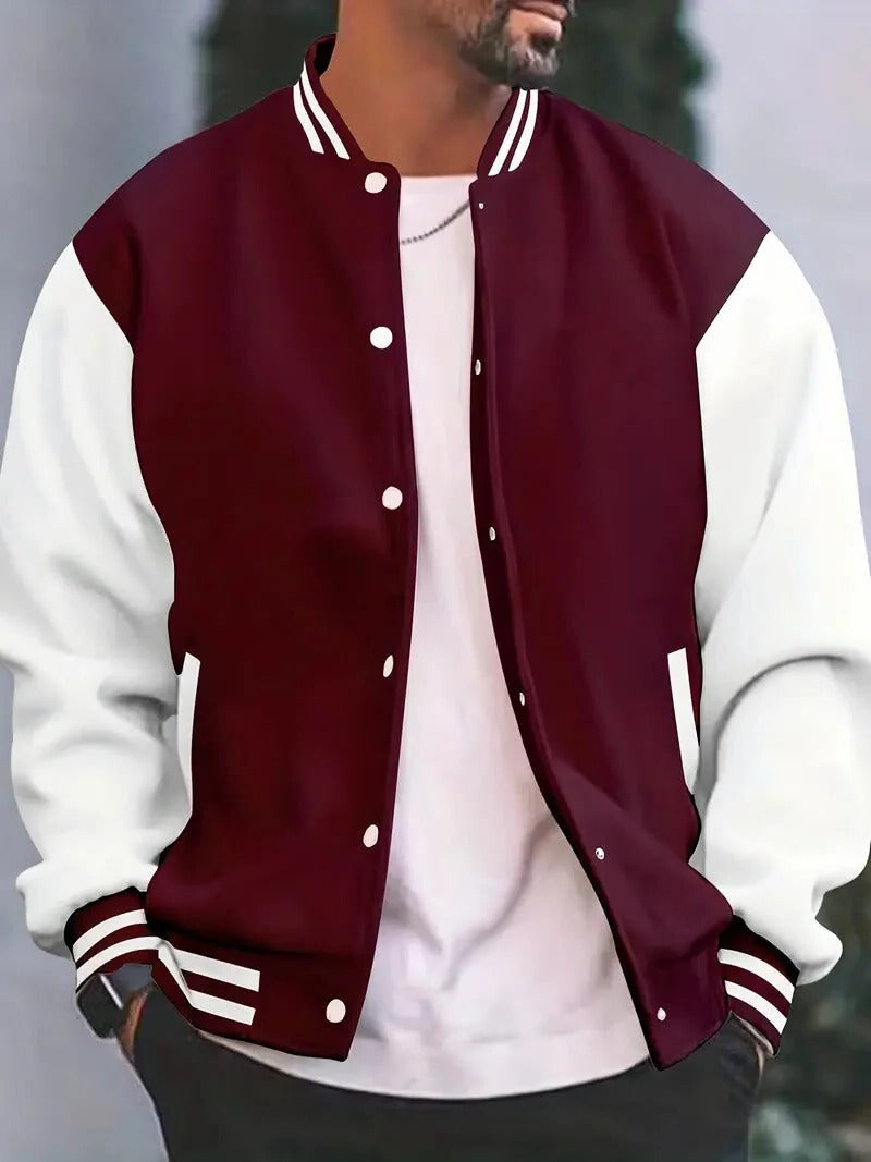 Men’s Baseball Style Bomber Jacket