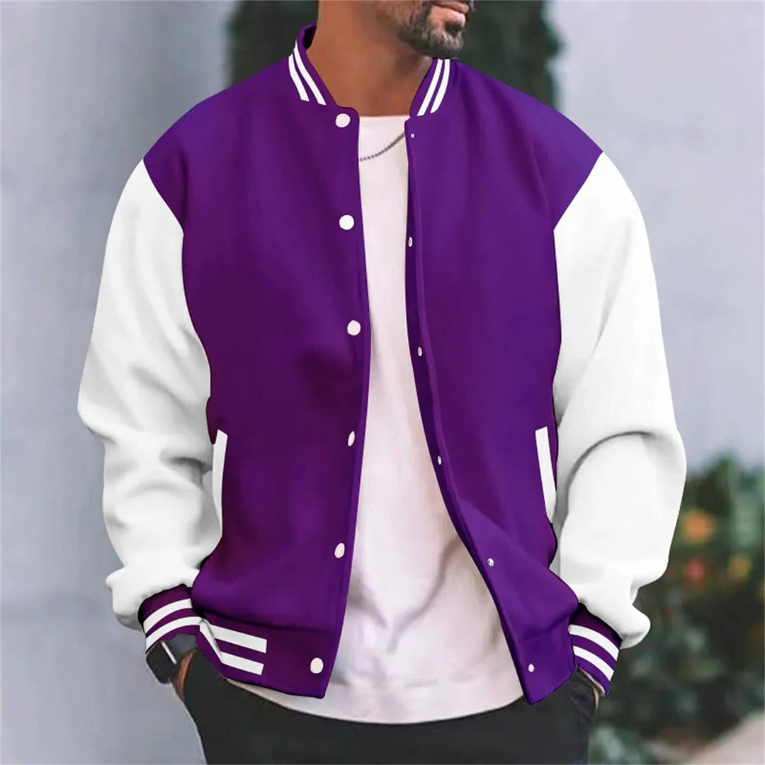 Men’s Baseball Style Bomber Jacket