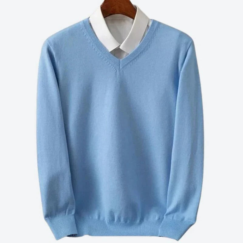 Suéter de Cachemira Suave para Hombre con Cuello Redondo | Ventayo