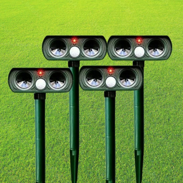 Infrared Motion Activated Solar Animal Repeller / Deterrent for Garden Protection