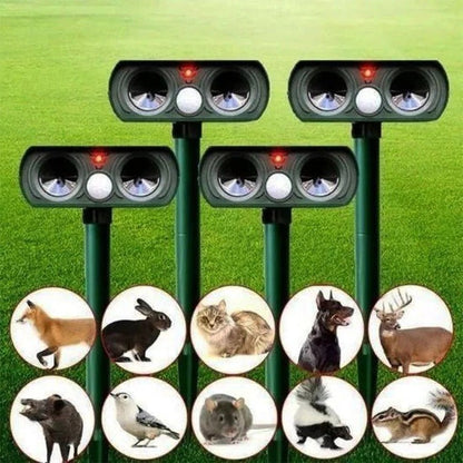 Infrared Motion Activated Solar Animal Repeller / Deterrent for Garden Protection