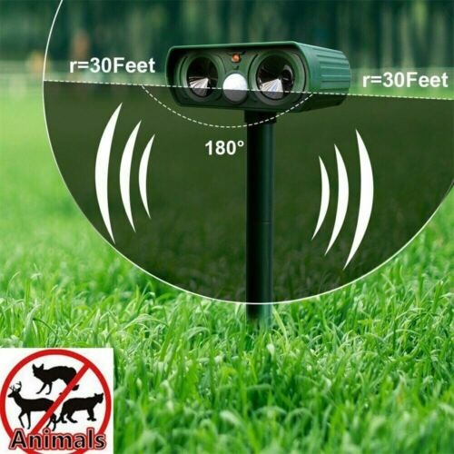 Infrared Motion Activated Solar Animal Repeller / Deterrent for Garden Protection