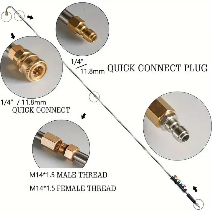 Kit de Varilla Telescópica para Hidrolavadora – Compatible con Sistemas de 4000 PSI | Ventayo