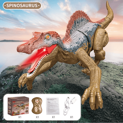 Remote Control Dinosaur Toy – Realistic RC Velociraptor T-Rex with Sounds, Lights & Movements