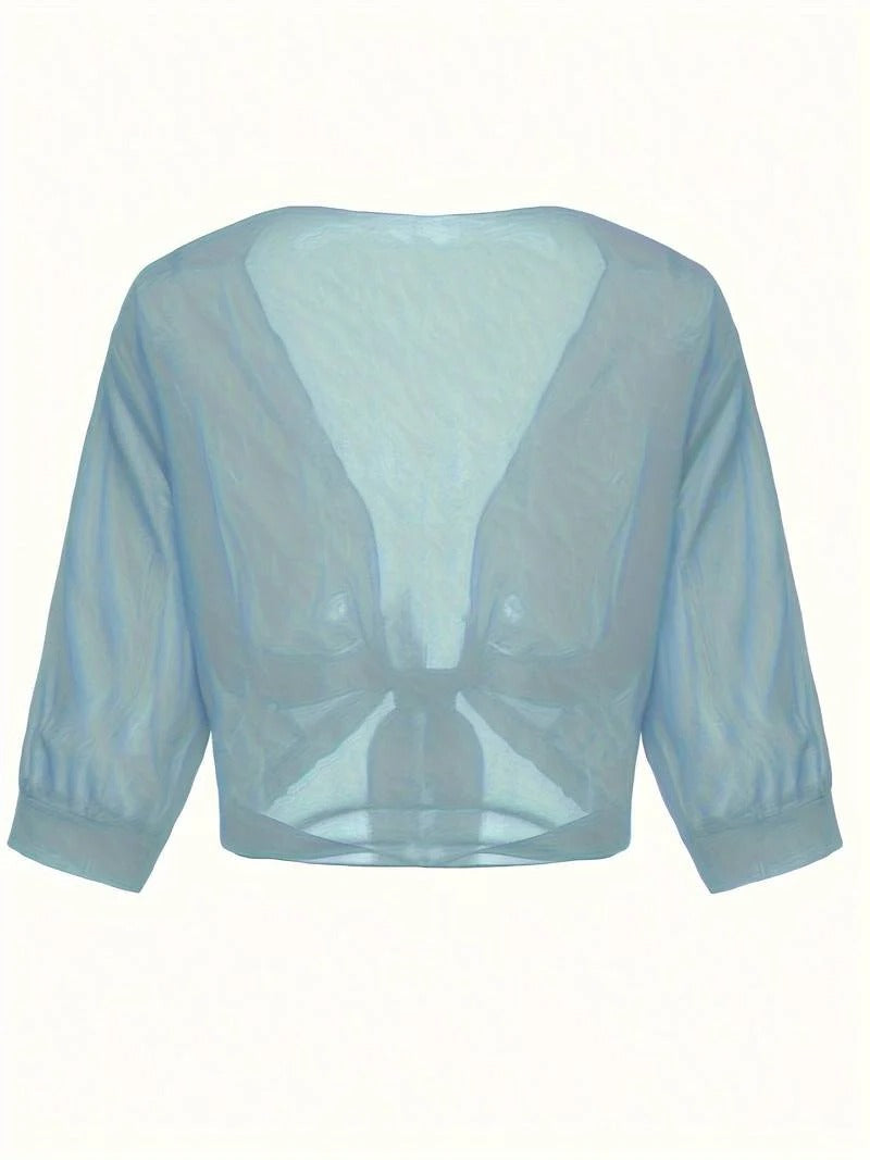 Open-Front Blouse For Spring