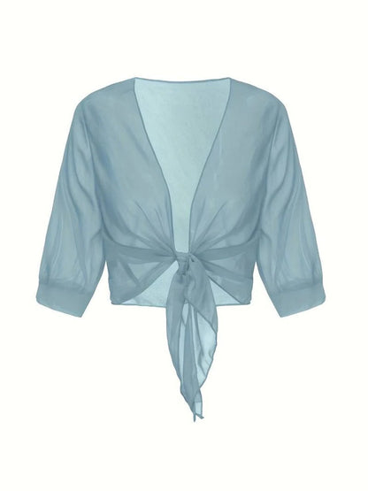 Open-Front Blouse For Spring