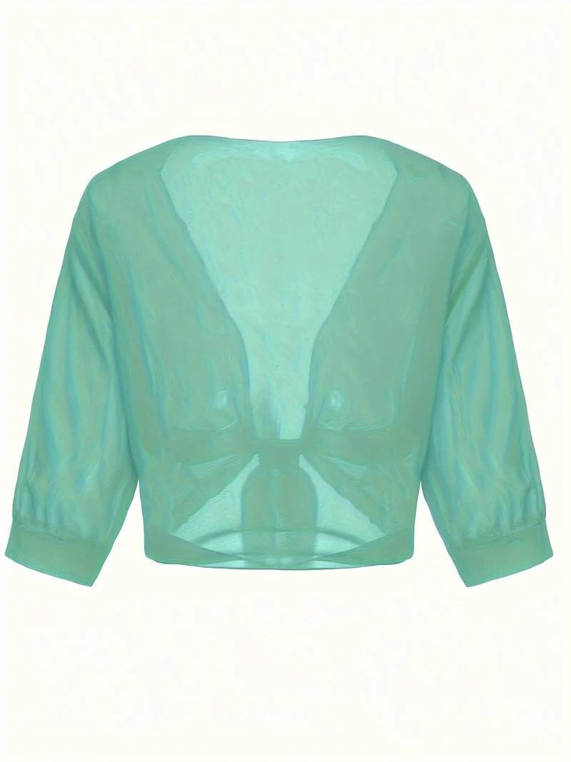 Open-Front Blouse For Spring