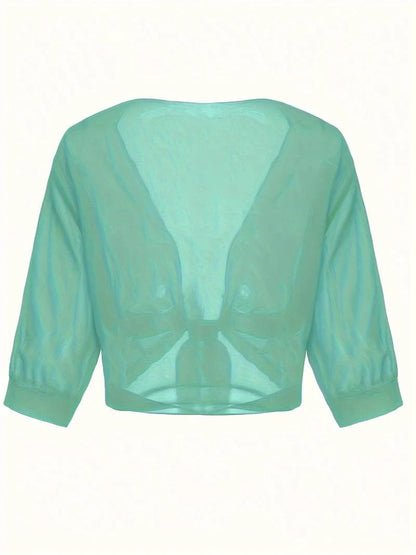 Open-Front Blouse For Spring