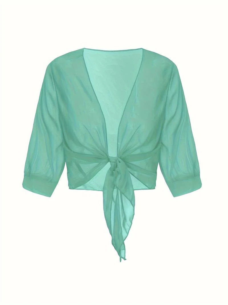 Open-Front Blouse For Spring