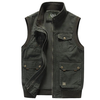 Men's Vintage Vest with Multiple Pockets