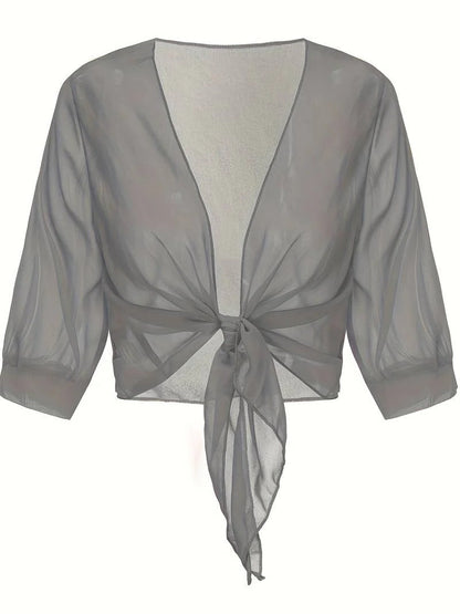 Open-Front Blouse For Spring