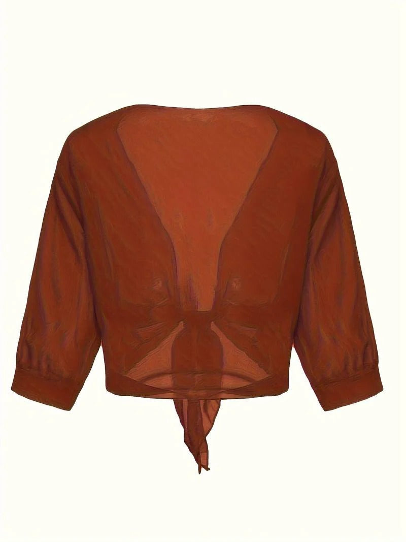 Open-Front Blouse For Spring