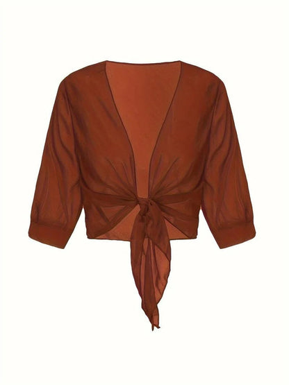 Open-Front Blouse For Spring