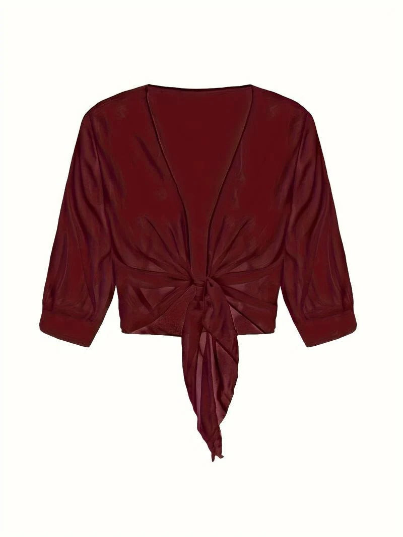 Open-Front Blouse For Spring