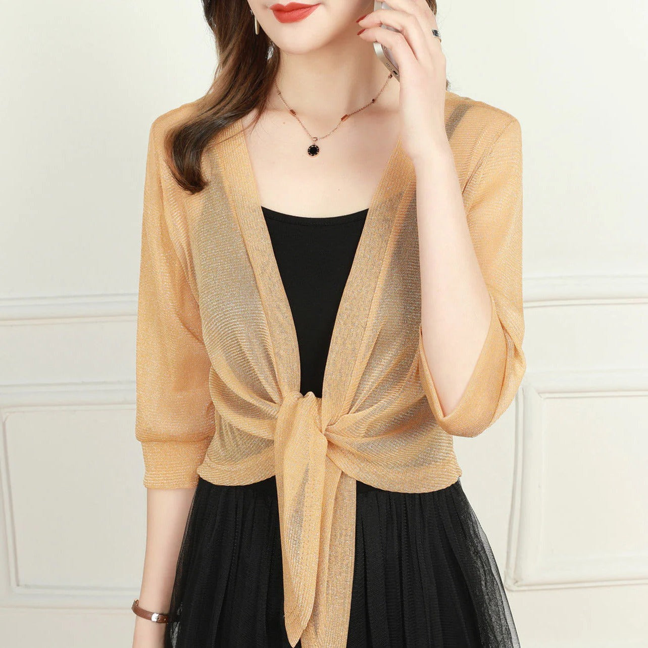 Open-Front Blouse For Spring