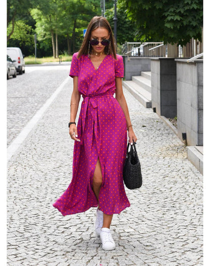 Sleeveless V-Neck Midi Dress