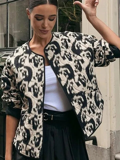 Vintage Floral Print Coat