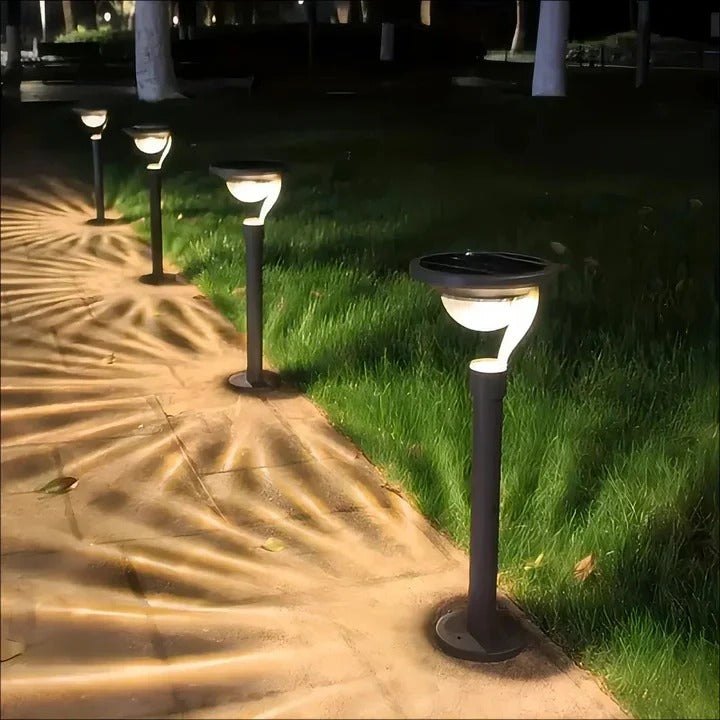 Modern Style Solar-Powered Outdoor LED Lamp with Motion Sensor for Pathway Yards