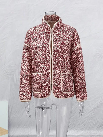 Vintage Floral Print Coat