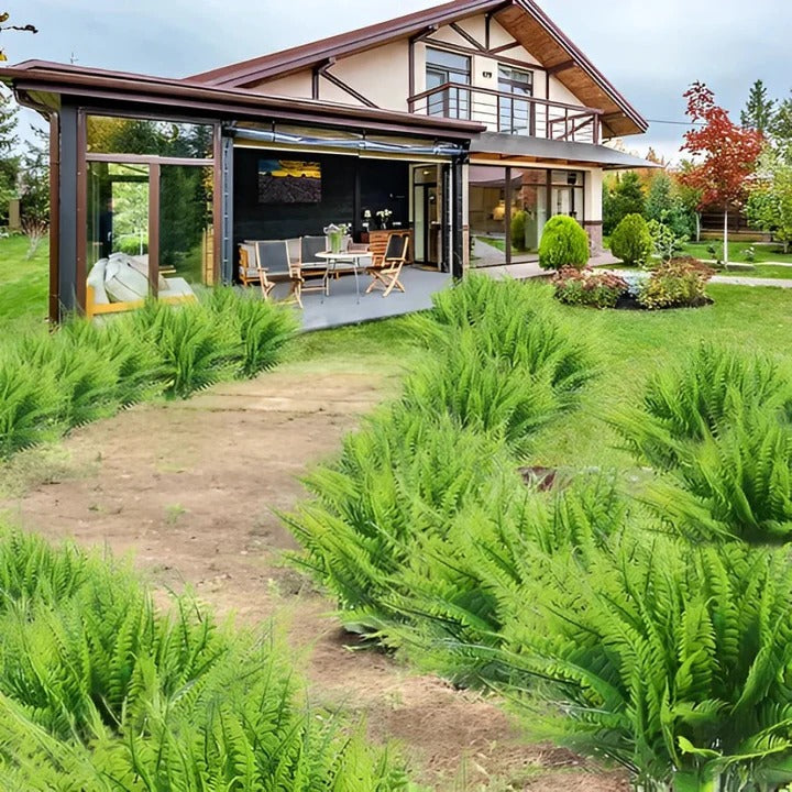 UV Resistant Artificial Boston Fern – Lifelike Outdoor & Indoor Hanging Plant