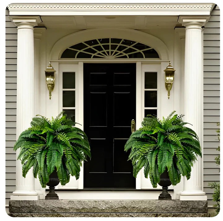 UV Resistant Artificial Boston Fern – Lifelike Outdoor & Indoor Hanging Plant