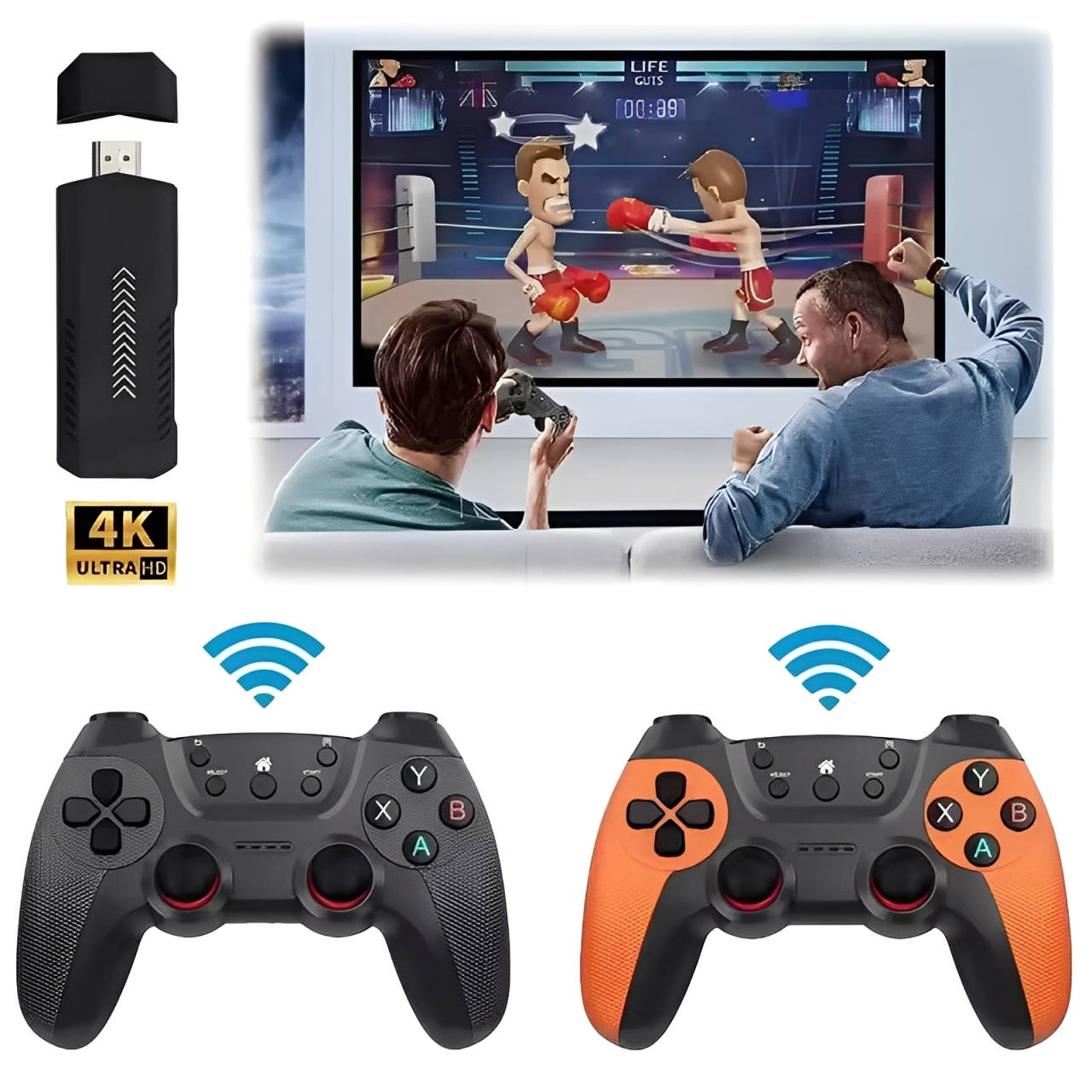 Retro Videospelconsole 4k met Twee Controllers - 41000 Spellen
