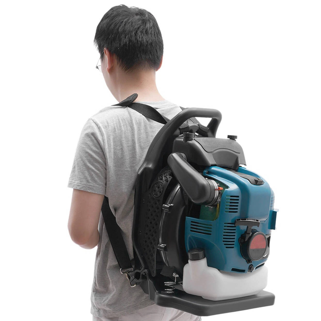 Gas Backpack Leaf Blower 2.6KW 2 Stroke Engine Snow Lawn Debris Blower