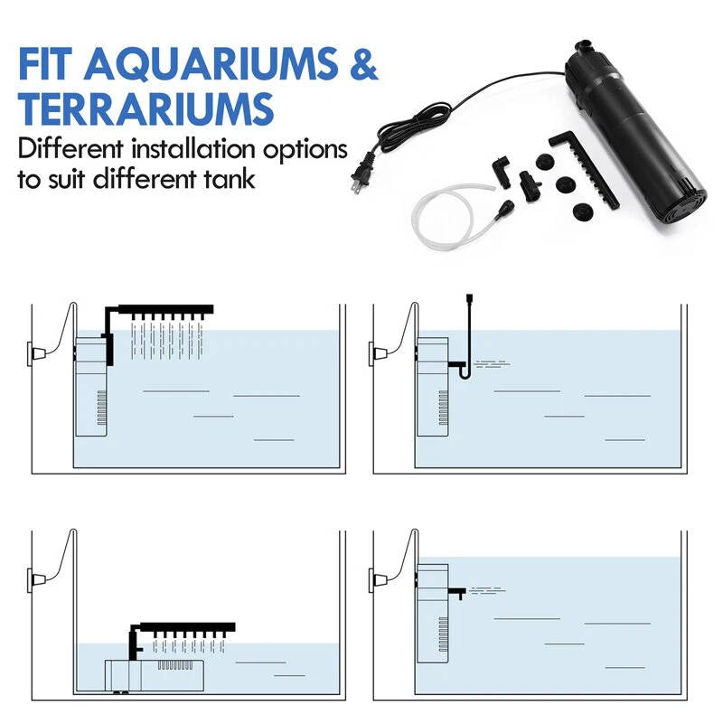 Aquarium onderwater waterpomp