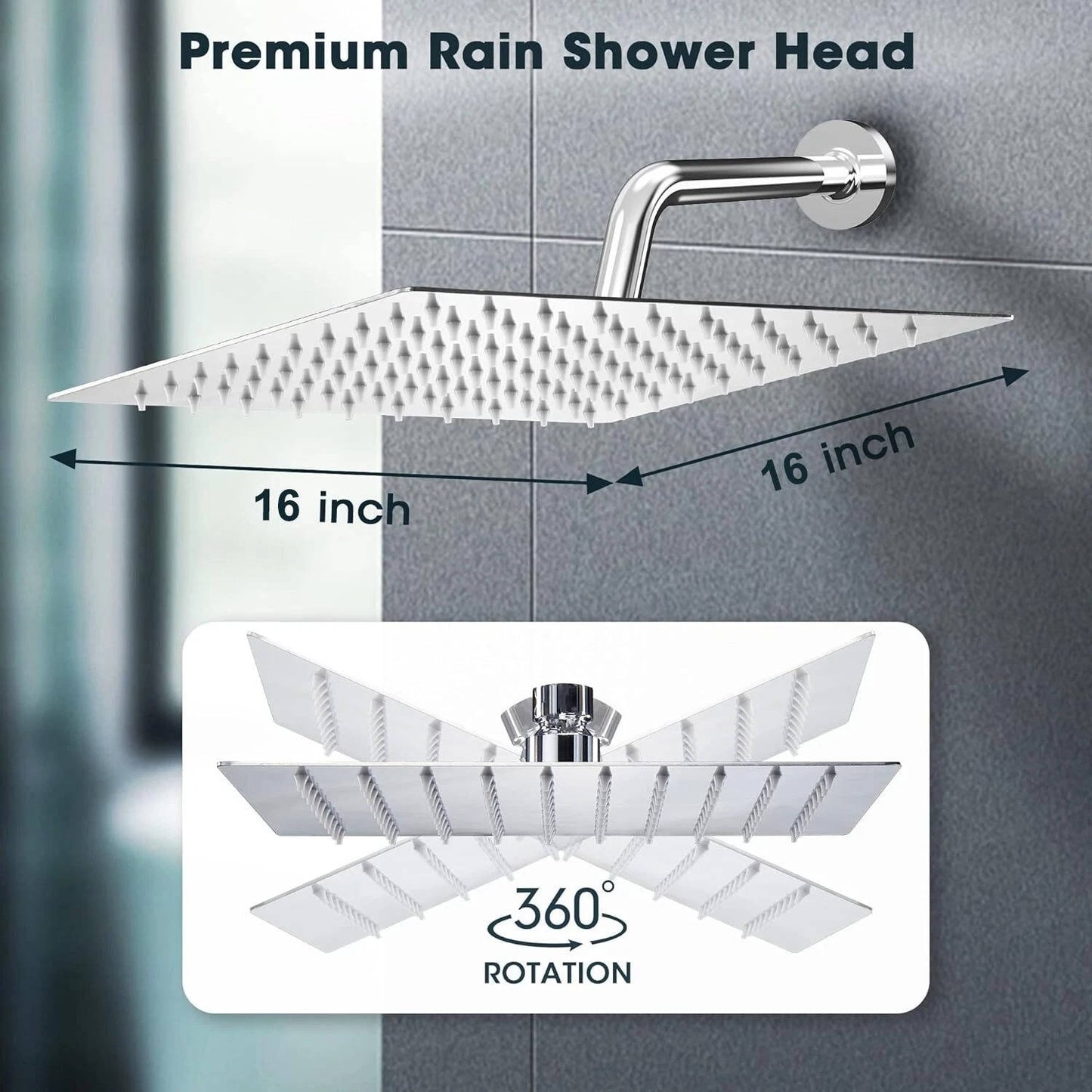 16 inch Large Rain Ceiling Shower Head