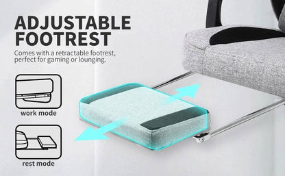Ergonomisk gamingstol med fotstöd