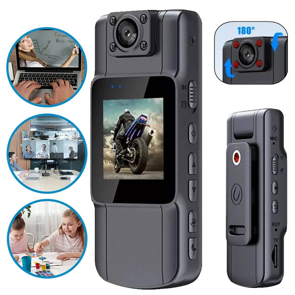 180° police professional body camera with night vision