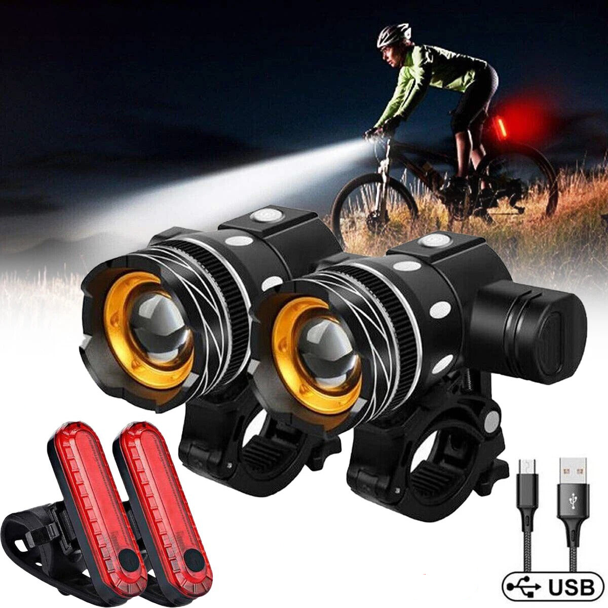Brightest LED Bike Headlight – Powerful Front Bicycle Light for Night Cycling Safety