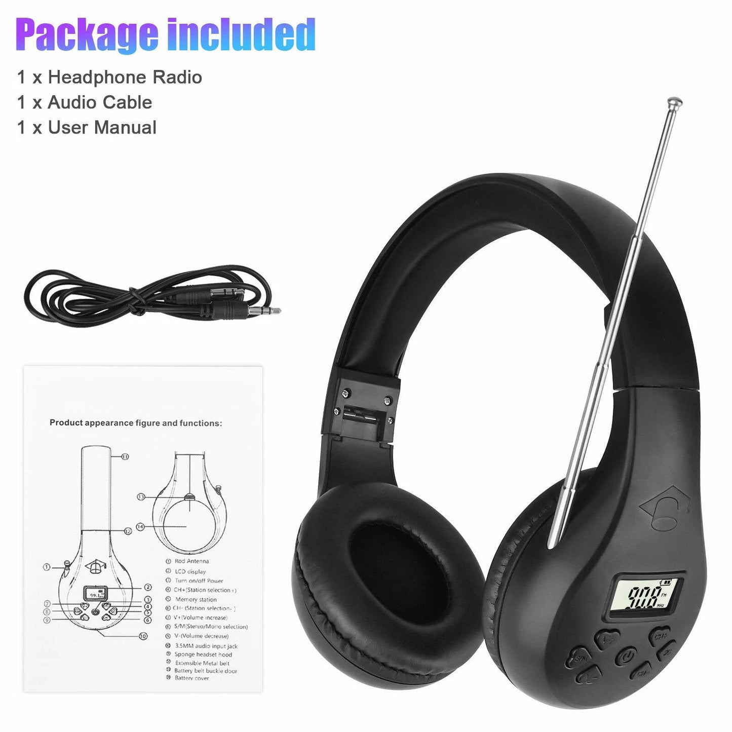 Headphones With FM Radio And Bluetooth