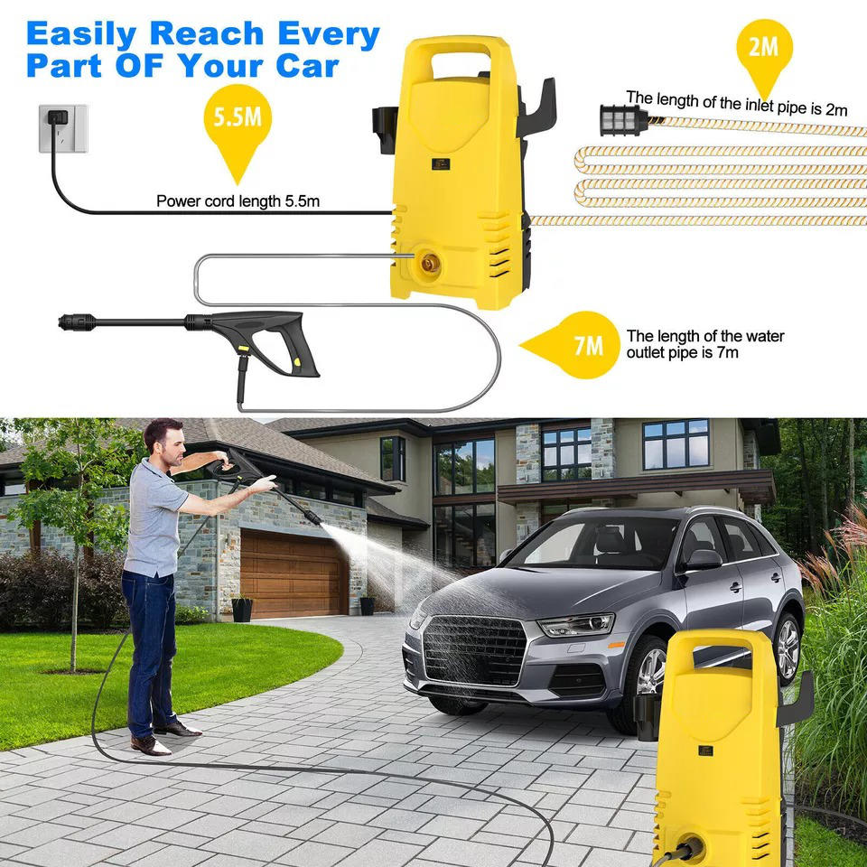 Powerful Electric Pressure Washer 5000 PSI