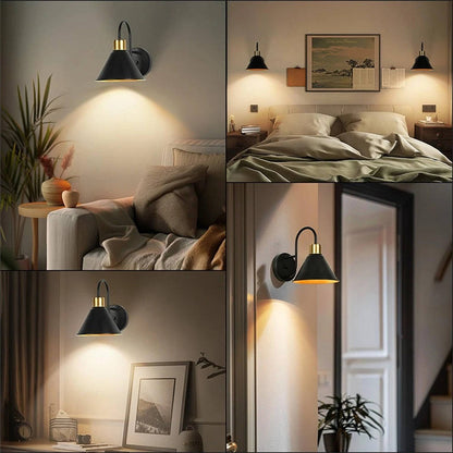 2-Delige Batterijgevoede Wandlampen met Afstandsbediening Dimbaar Draadloze LED Wandlamp
